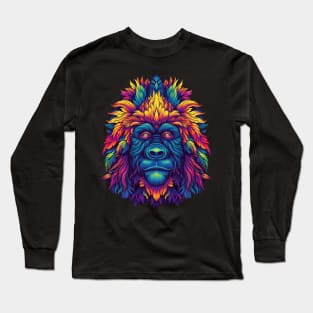 Funky Hippie Gorilla Long Sleeve T-Shirt